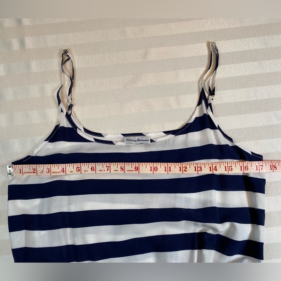 Tommy Bahama Side Slit Striped Floral Tassel Maxi Sleeveless Dress Sz M - Picture 5 of 14